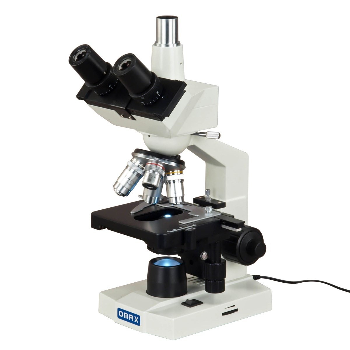 OMAX 40X-2500X LED Lab Trinocular Compound Microscope with Double Layer