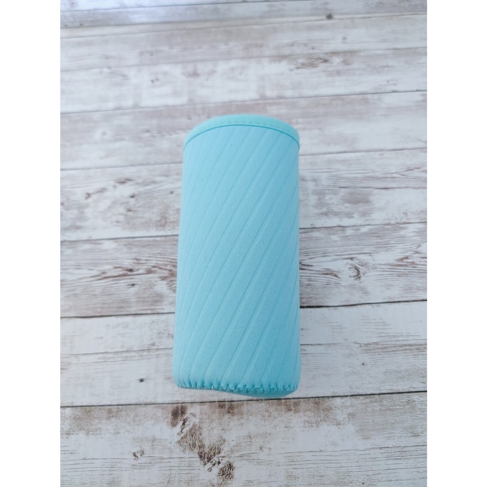 Turquoise Tone Fabric Long Bottle Insulator - Preowned