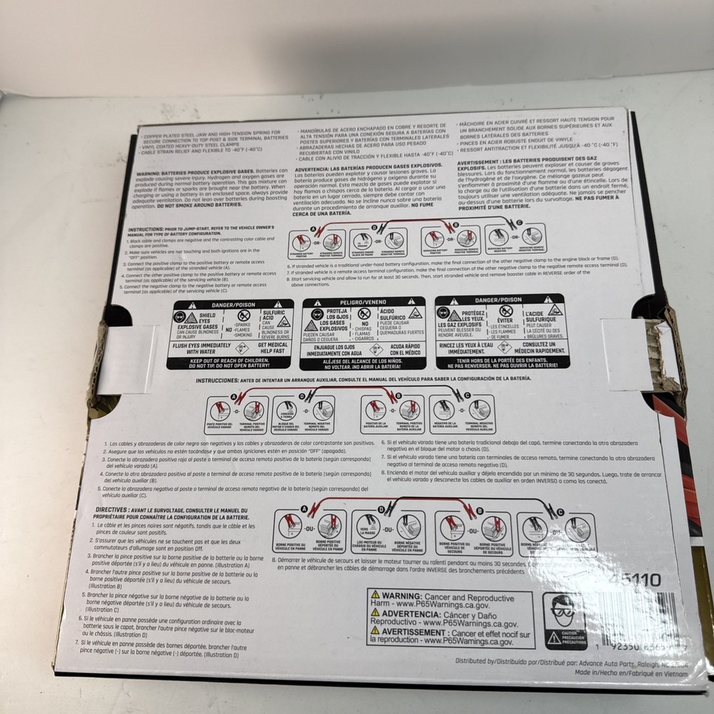 DieHard CABLE, BOOSTER 4 GA 20 FT, DH BOX - 45110