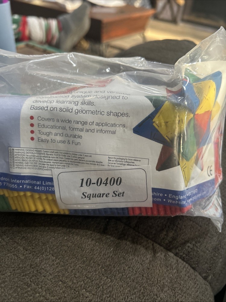 New Math Learning Center 40 Piece Polydron Square Set - Never Opened