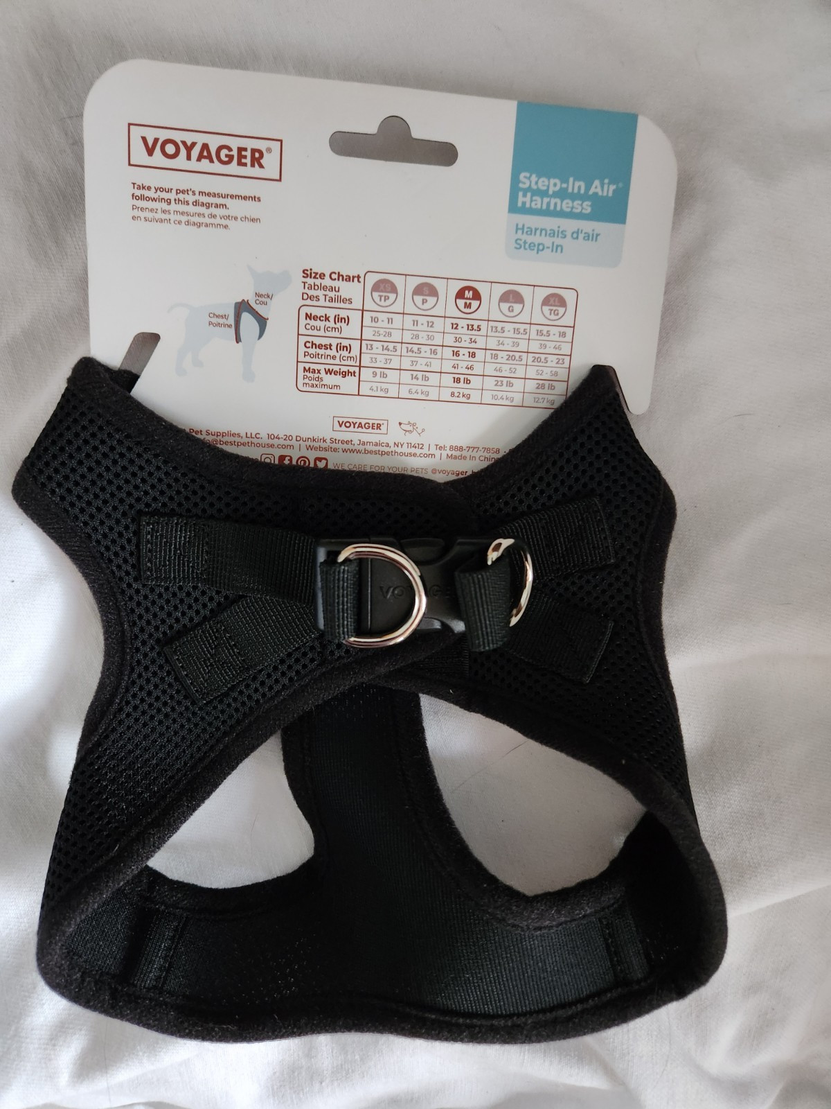 New with tags Voyager Step In Air Air Mesh Harness Black Size Medium