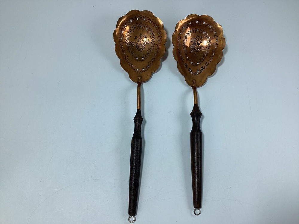 Anitque Russian Ukraine Copper Serving Spoon