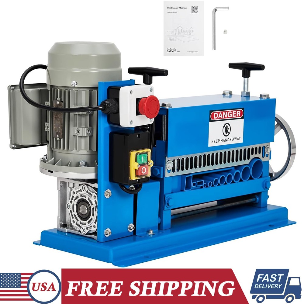 370W Electric Wire Stripper Machine 0.06-1.5" Automatic Scrap Wire Stripper Tool