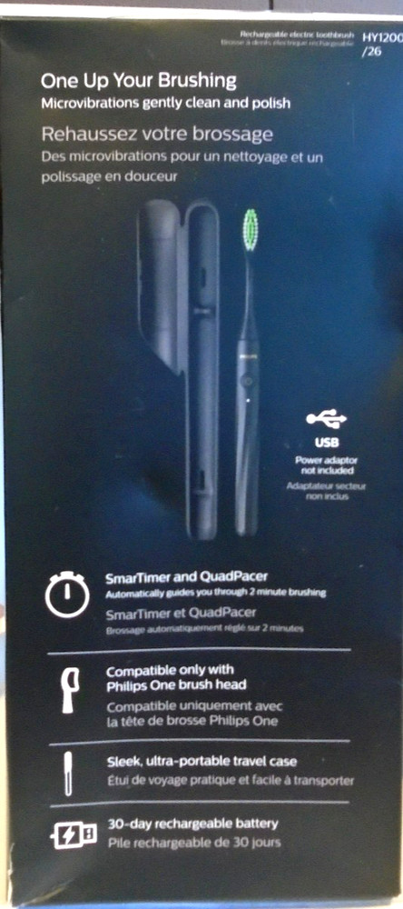 Philips One Sonicare Rechargeable Power Toothbrush Black