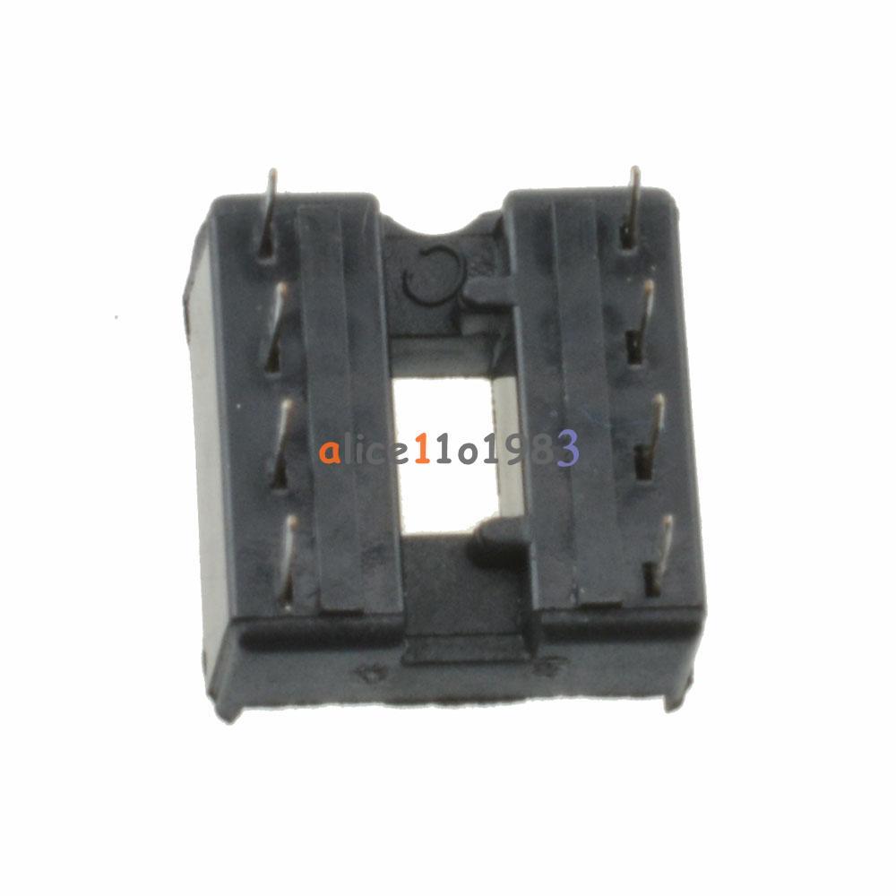 100PCS 8pin DIP IC Socket Adaptor Solder Type Socket Pitch Dual Wipe Contact