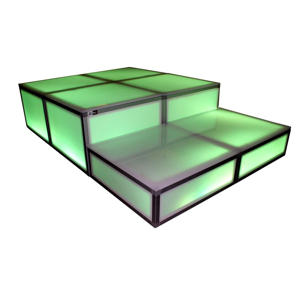 ProX DJ Stage Platform Riser Mini Stage 24" x 24" Section with Sides idjnow