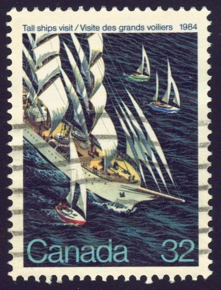 Canada sc#1012 Tall Ships Regatta, Used