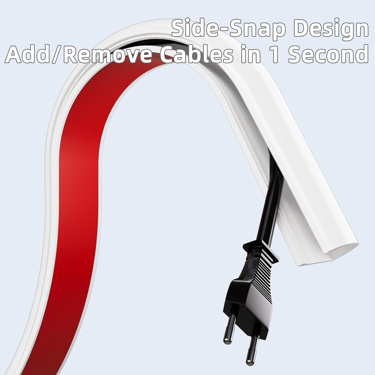 39”-197'' Cord Hider for Wall Mounted TV Adhesive One-Cord Cable Hider for Wall