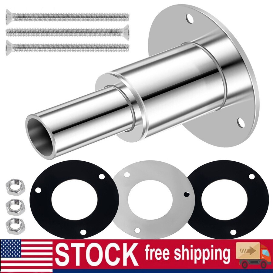 Thru Hull Exhaust Fitting, 24mm Stainless Steel 316, for Diesel Parking Heaters