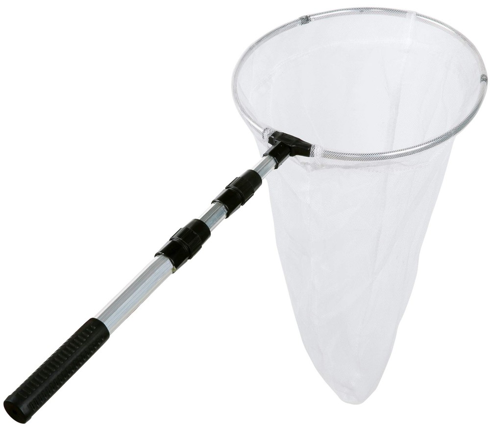 Butterfly Net With 12" Ring, 24" Net Depth, Handle Extends To 36 Inche
