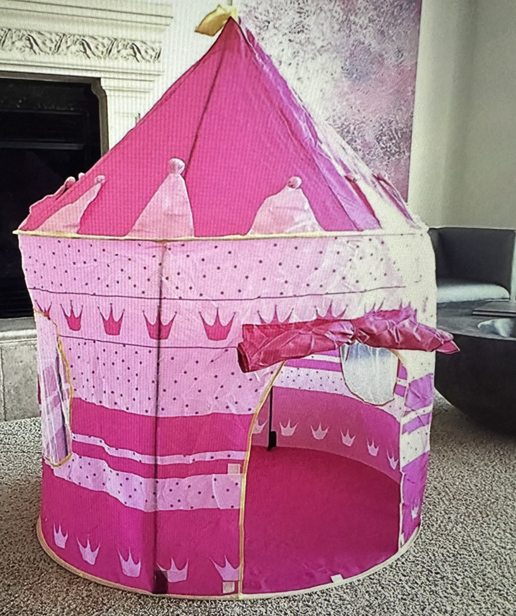 SURE LUXURY PINK PLAY TENT CHILDRENS KIDS CASTLE PLAY HOUSE TOY