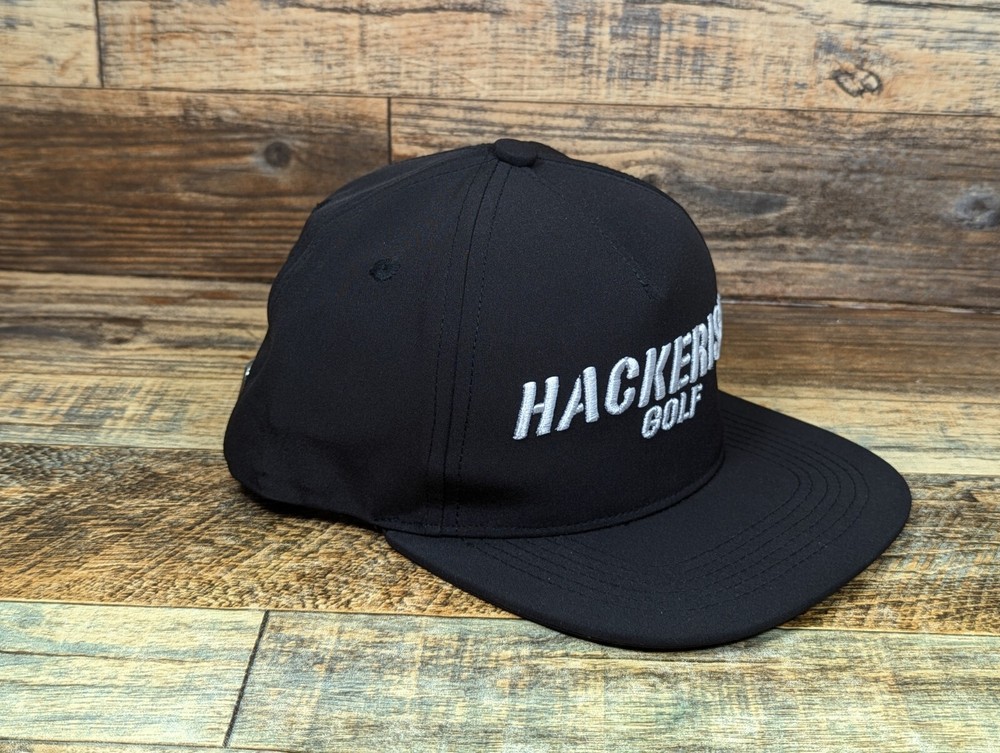 Deuce Hackerish Golf Black Strapback Hat Cap