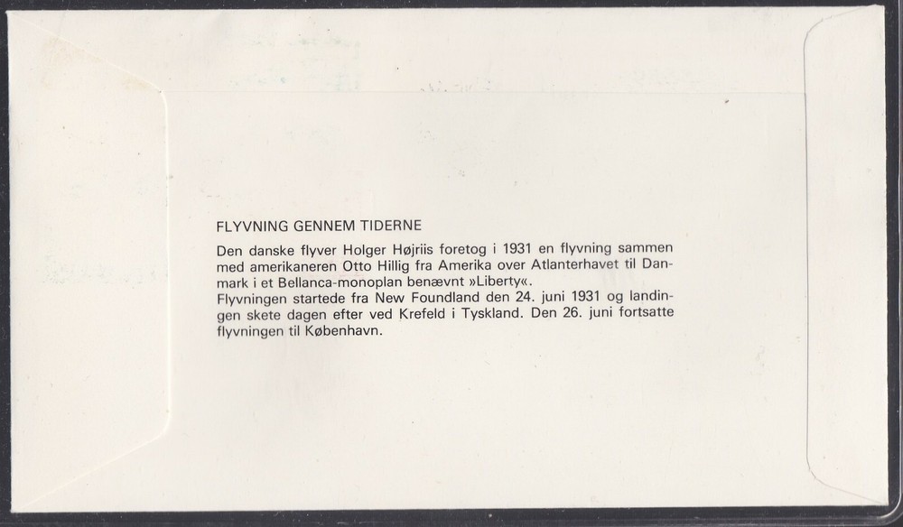 DENMARK 1981 4 FIRST DAY COVERS PLANES