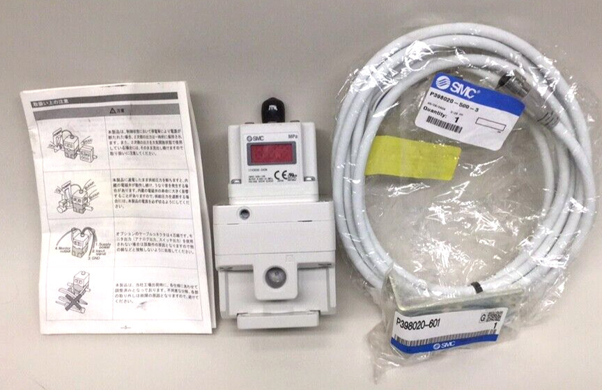 SMC ITV3030-343CS Electro-Pneumatic Regulator Kit With Cable and Mount Bracket