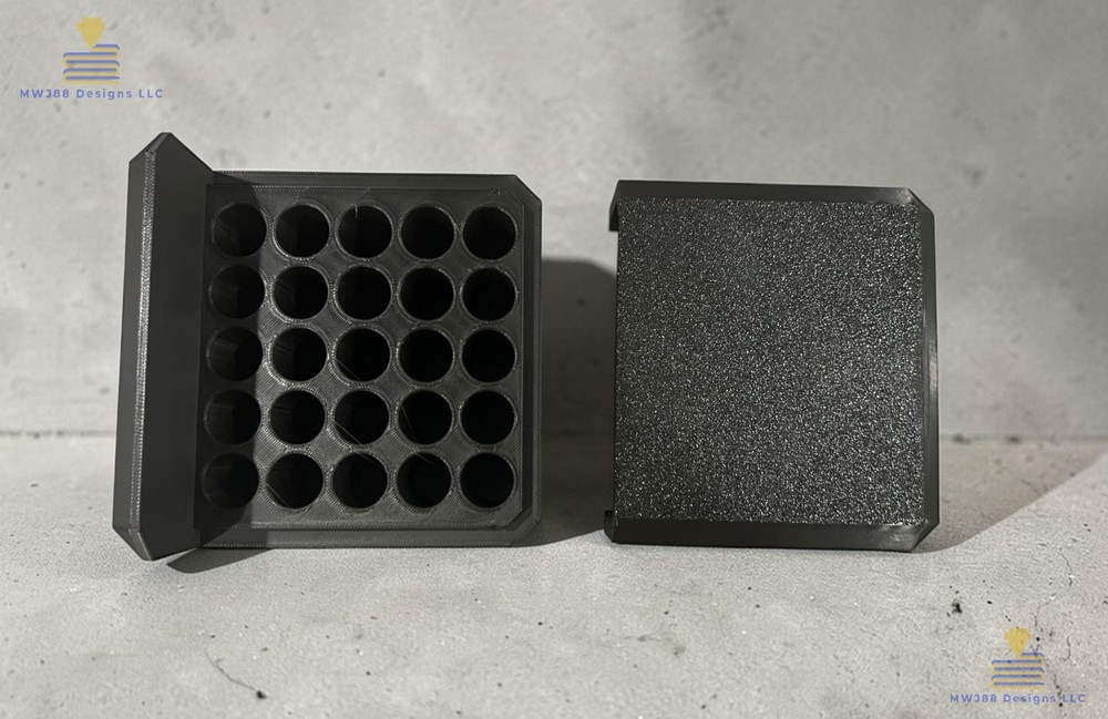 28ga Shotgun Shell Storage Box Case - 25rd Round - Multiple Colors Available!