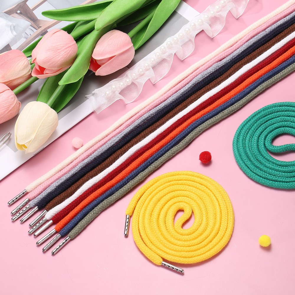 2 Pcs Hoodie Strings Drawstring Cords with Easy Threader (Khaki)