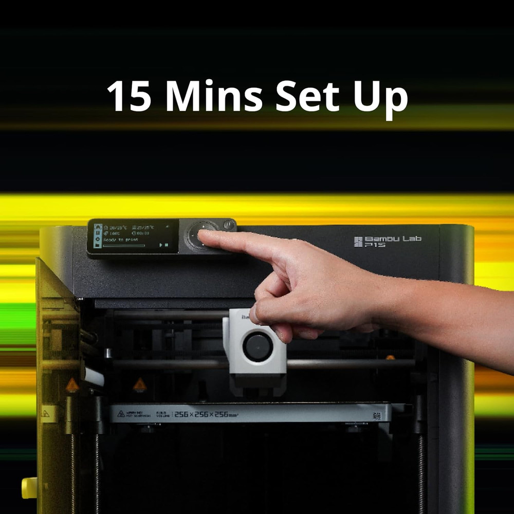 Bambu Lab P1S 3D Printer, Fully Enclosed, Support up to 16 Colors/Multi Material