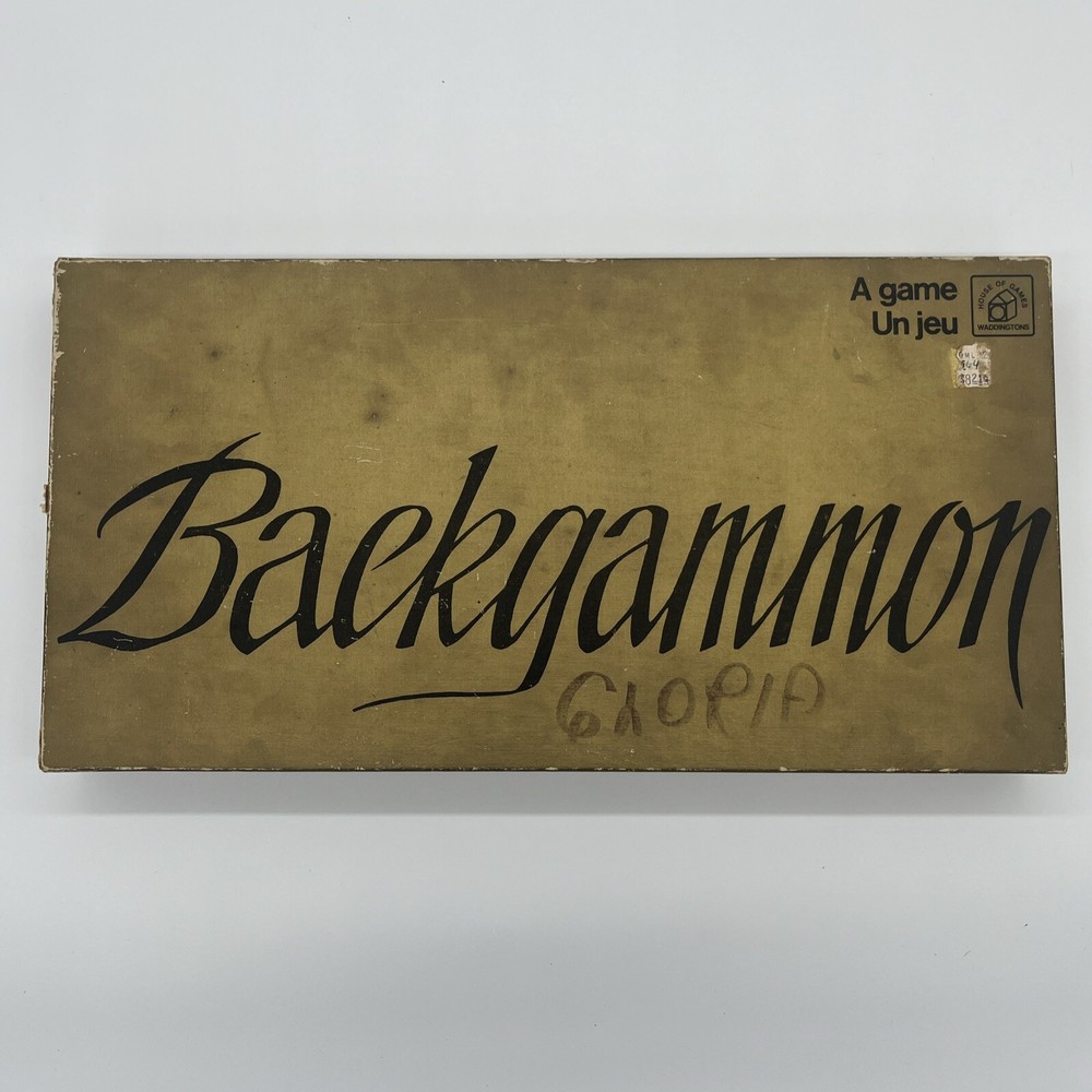 Vintage 70s Backgammon Set House of Games Waddingtons Complete (1973)