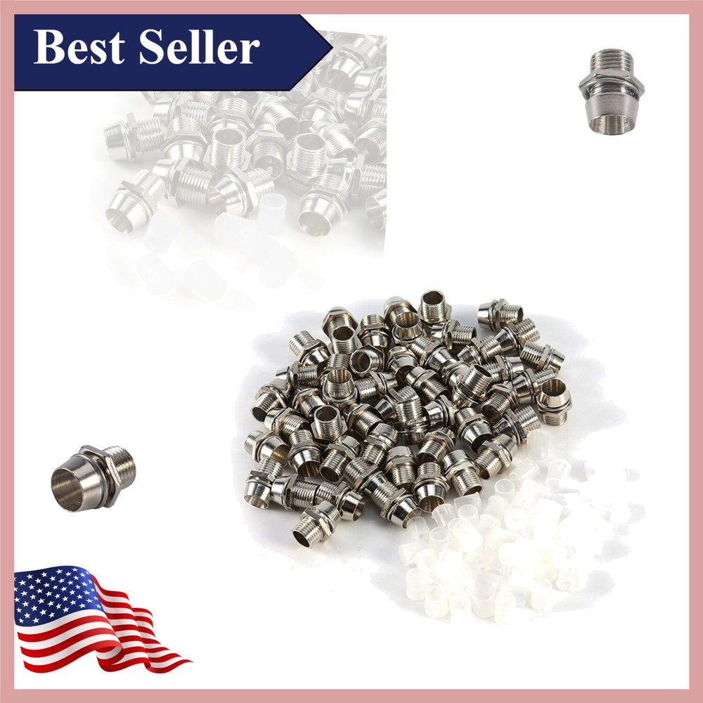 Secure and Waterproof LED Holder Set for 5mm Diode Lighting - 50 pcs Silver
