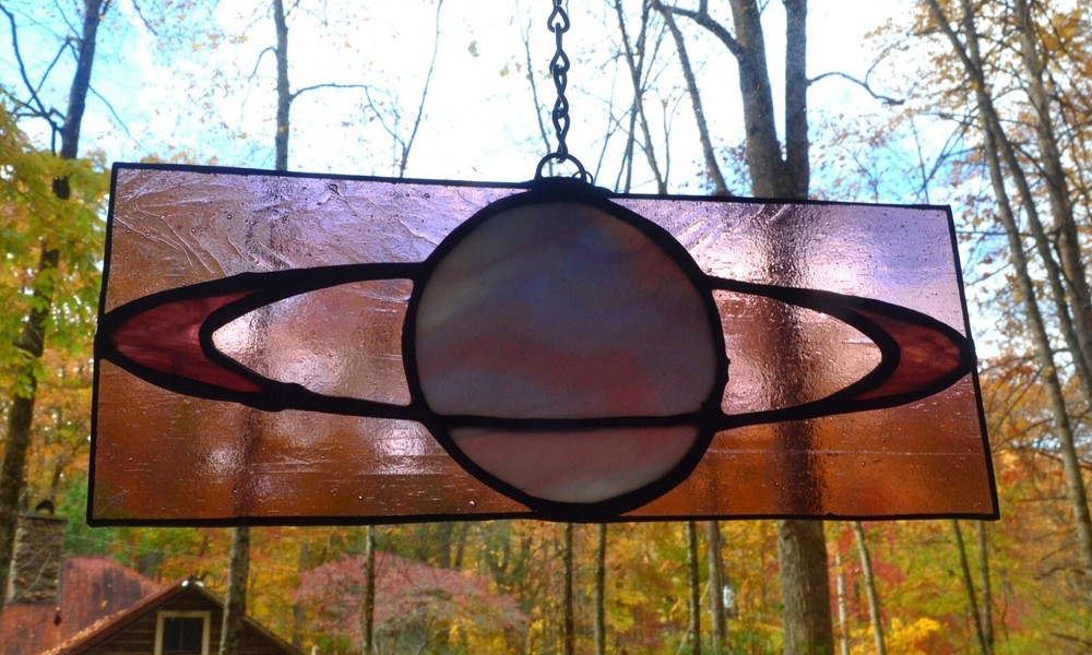 Planet Stained Glass Sun Catcher (#001)