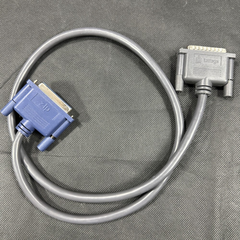 (2) Iomega Zip 100 Parallel External Drive Z100P2 w/ Power Cord & Cable Untested