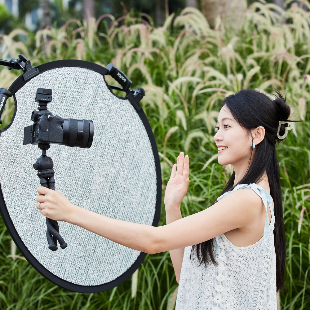 US Godox 55CM W-RFT55 Collapsible Windproof Reflector Portable Diffuser Disc