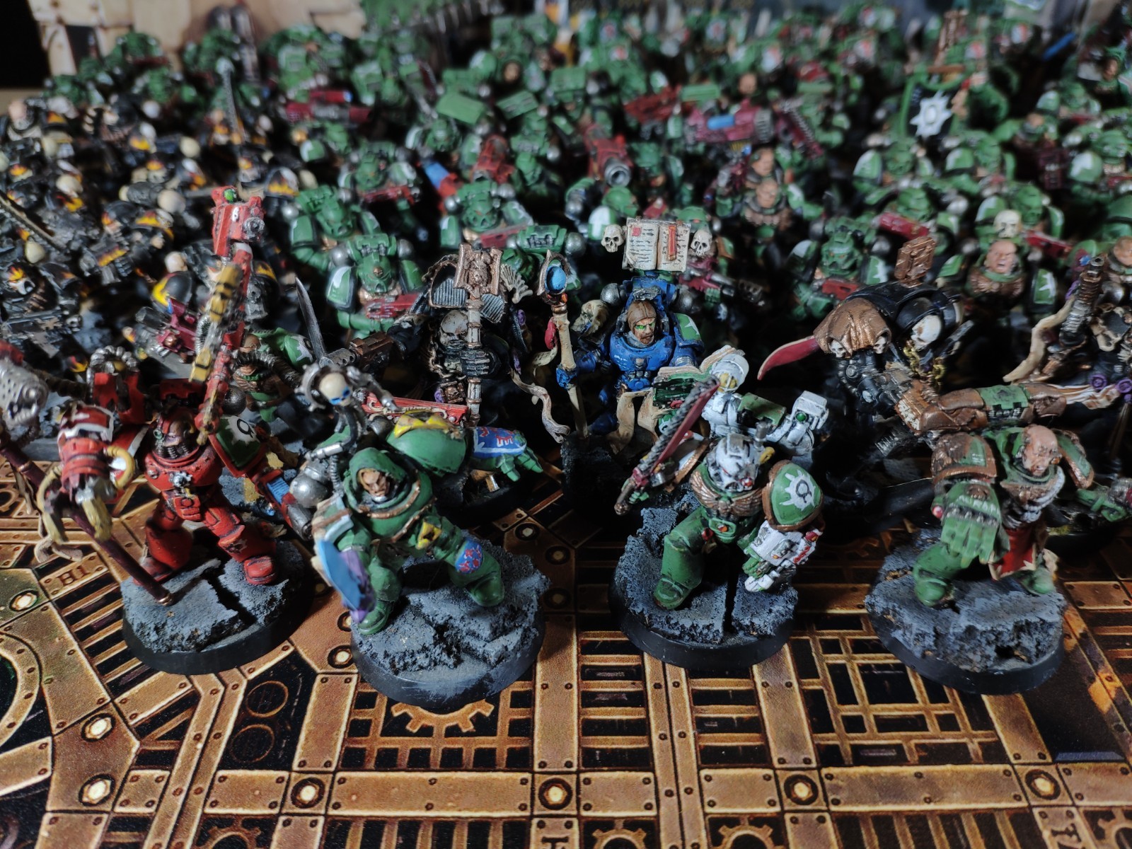 Space marine army Aurora chapter warhammer40k PAINTED