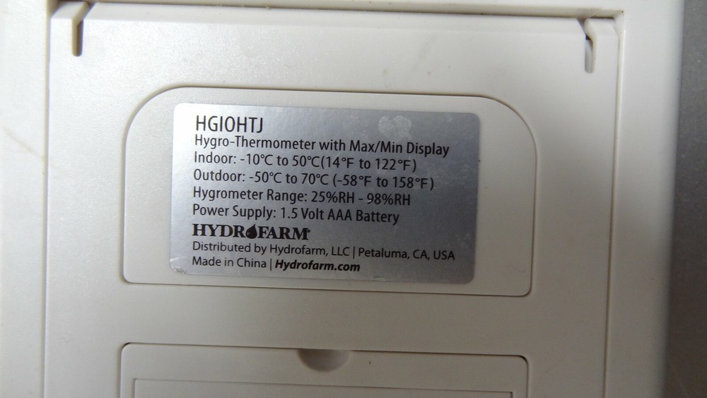 Active Air Hygro-Thermometer Batch# 13101701