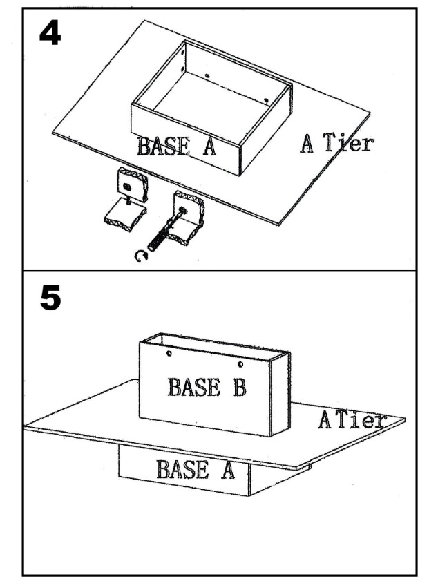 3 Display Level Standing Shelf Unit Waterfall Table Display 48"x48"x42" | WHITE