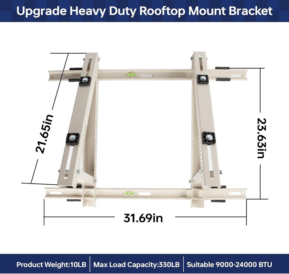 WeCooper Rooftop Mini Split Mount Bracket 9000 24000BTU