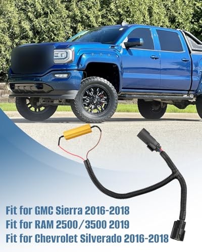 2Pcs Tail Light Conversion Harness Fit for Sierra LTZ 2016-2018/ Silverado