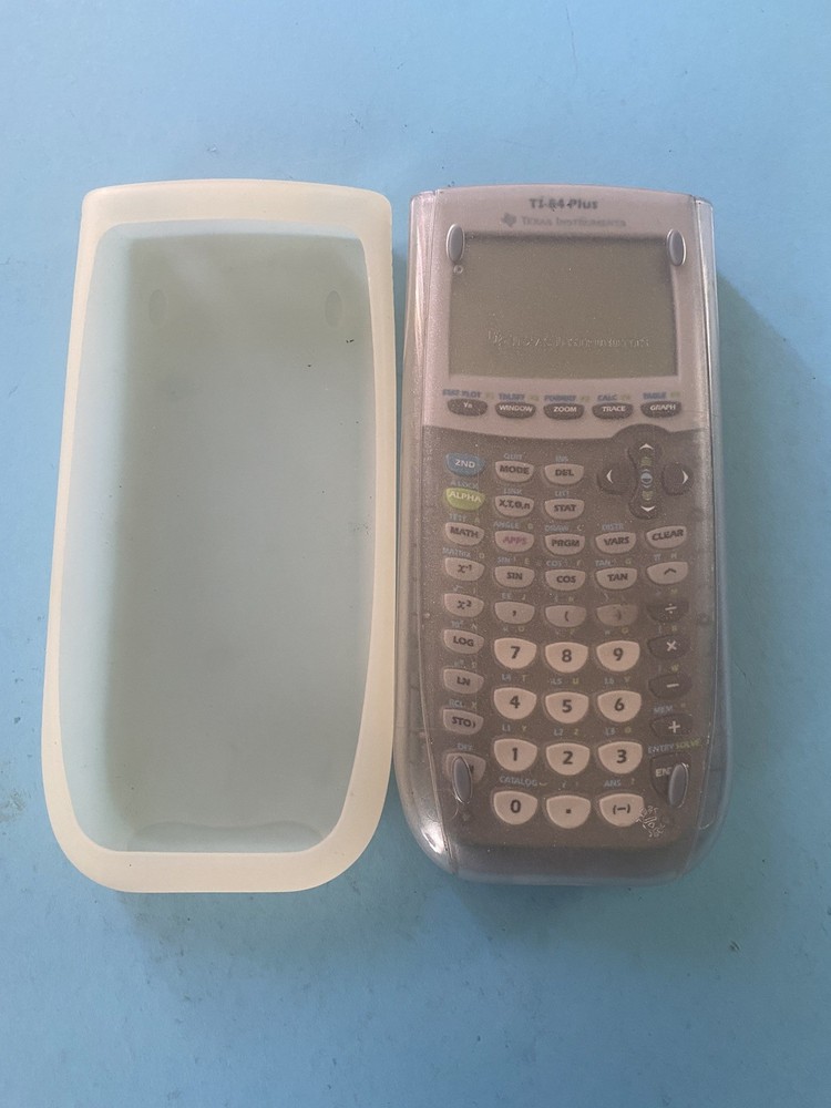 Texas Instruments TI-84 Plus Translucent Graphing Calculator W/ Cover Tested