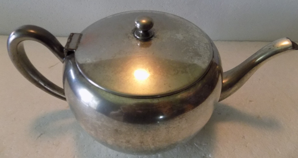 Excelsior Silverplate Teapot Silver on Copper