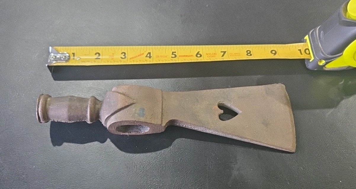 Vintage Tomahawk Ax / Axe Pipe Head Brass