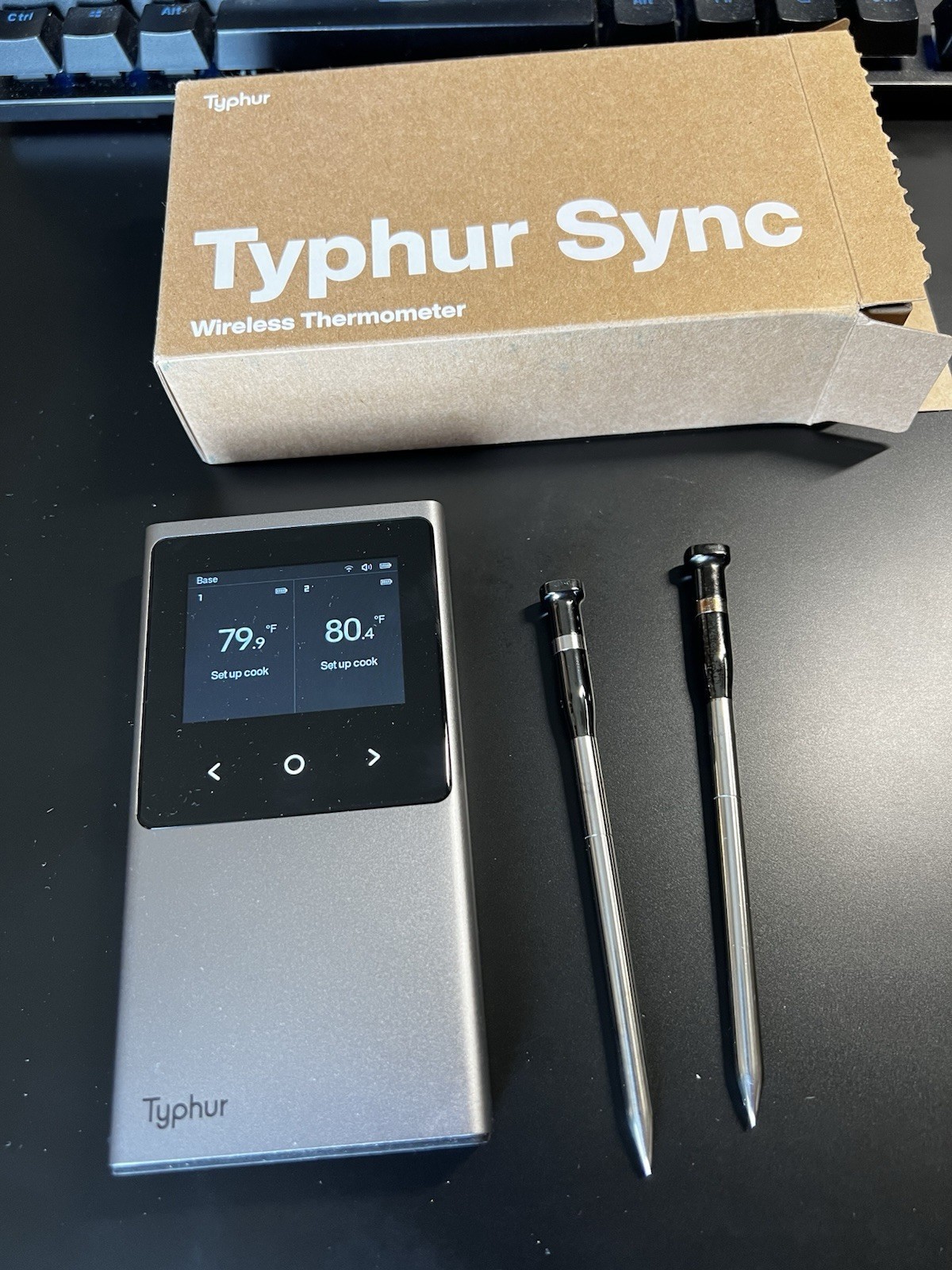 Typhur Sync Dual Wireless Meat Thermometer Probes BBQ Model WT03