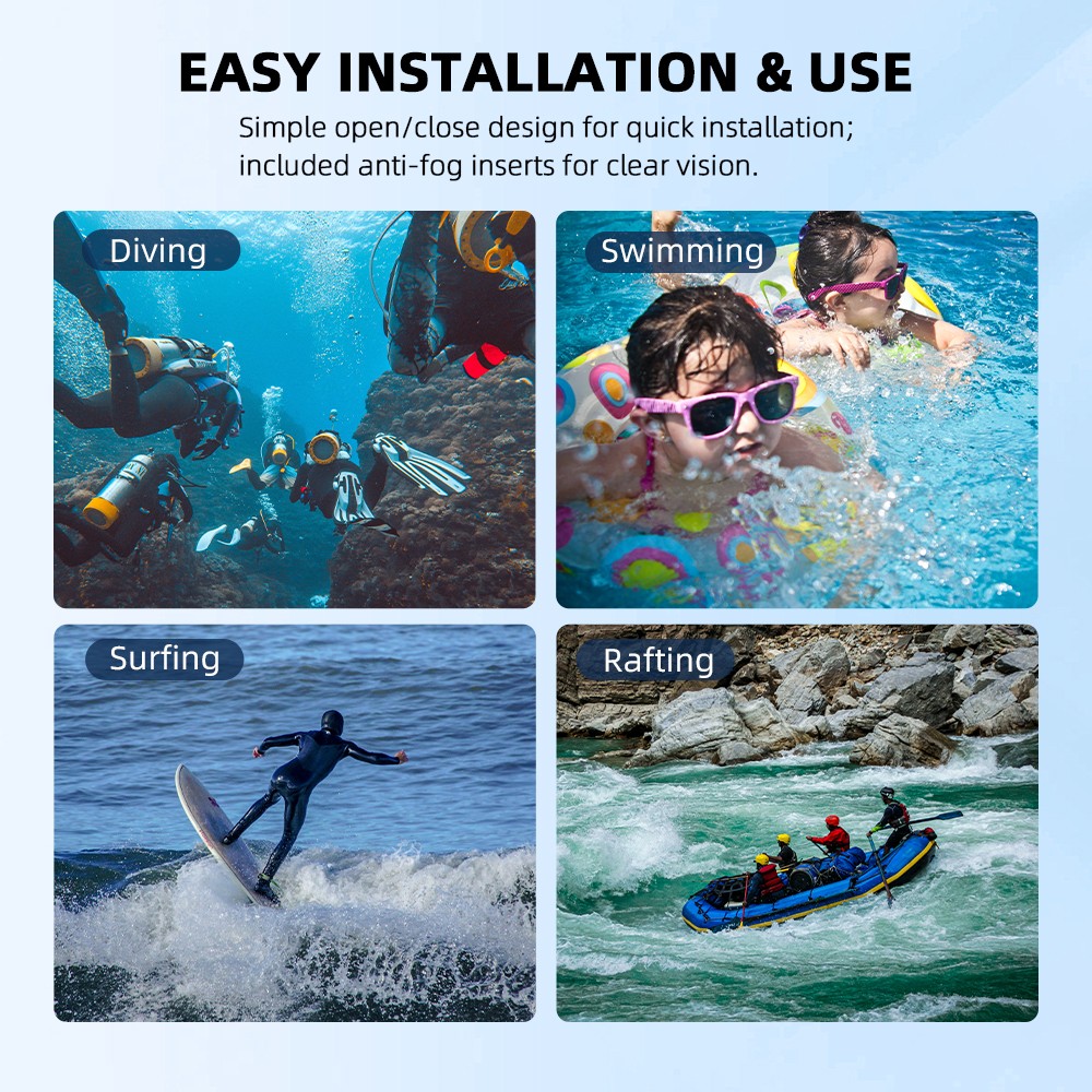 60M/196FT Underwater Waterproof Case For DJI OSMO Action6 Camera Invisible Shell