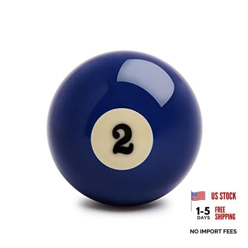 Billiard Pool Table Standard Replacement Ball 2 ¼” - 57.2 mm (#2)
