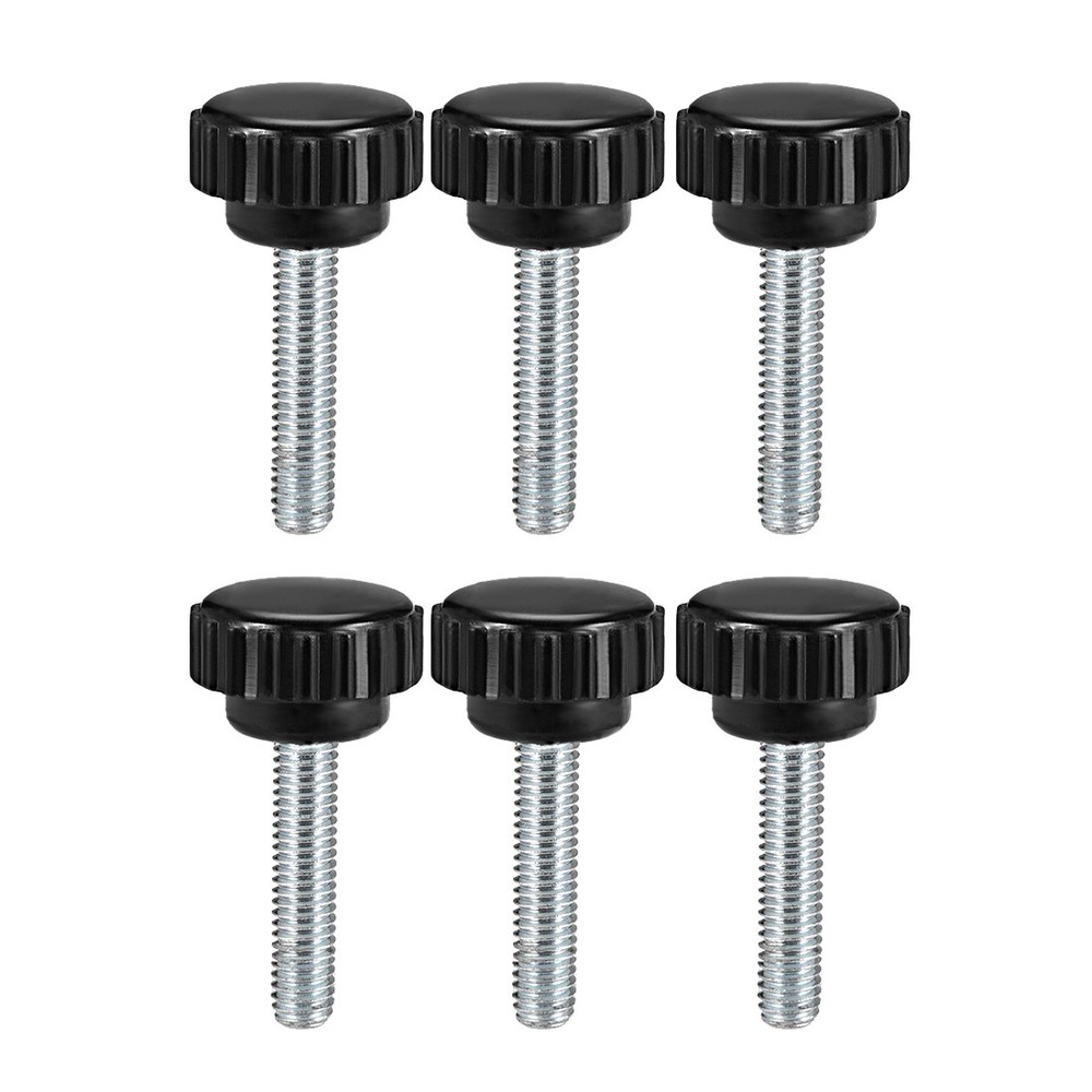 M6 x 30mm Male Thread Knurled Locking Knobs 6pcs