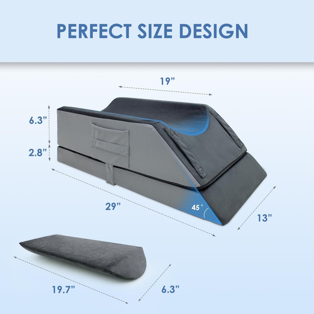 Leg Elevation Pillows for After Surgery,4-Height Adjustable Leg Elevating Pil...