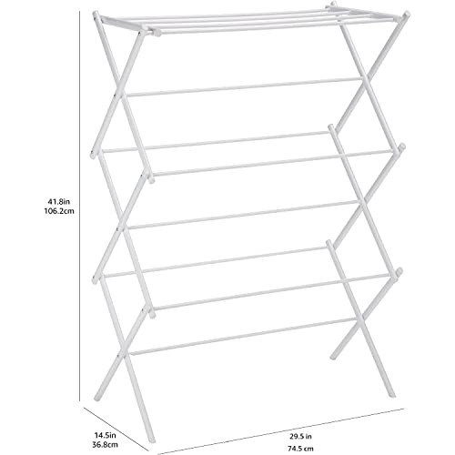 Amazon Basics Foldable Portable Clothes Drying Rack for Indoor Air Drying, Colla