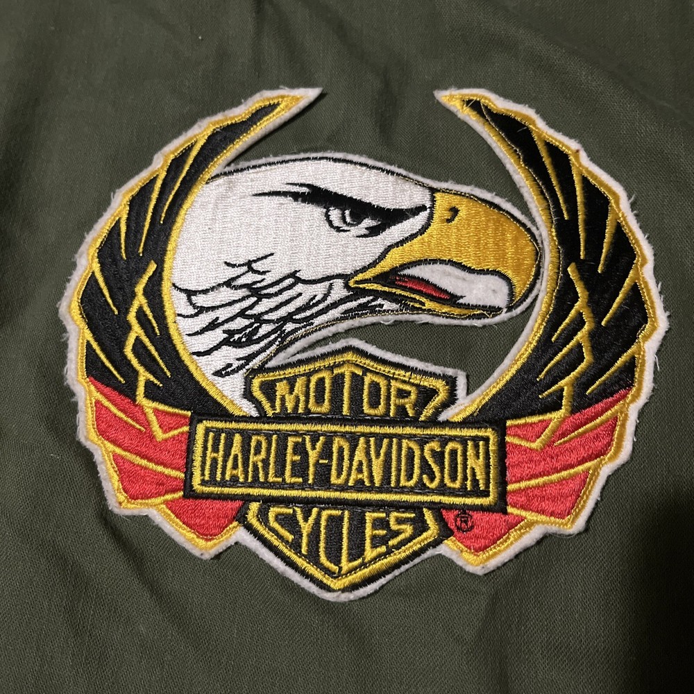 VTG HARLEY-DAVIDSON Double Eagle Patch Cloth Army Barracks Laundry Bag VHTF Read