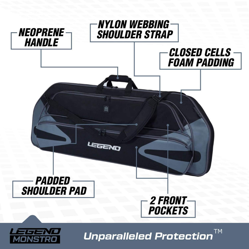 Monstro Professional Soft Compound Bow Case - Travel Archery Case with Shoulder