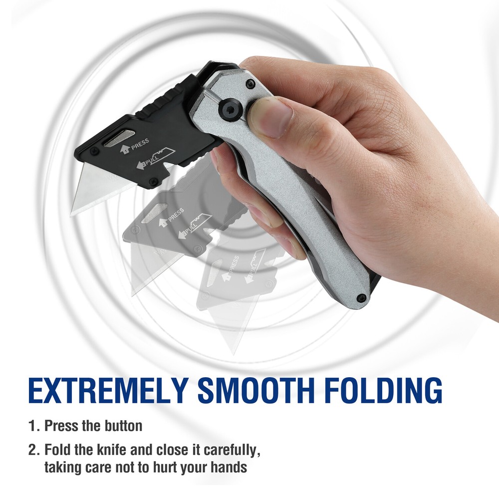 WORKPRO Folding Utility Knife Heavy Duty Quick Change Blade Razor Knife Cutter