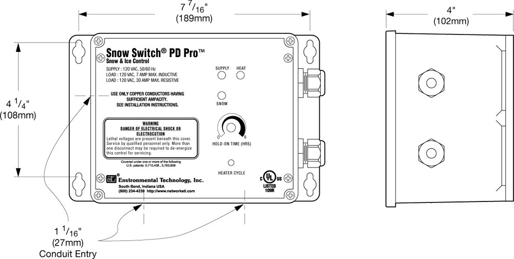 PD Pro Snow & Ice Control, 120 VAC