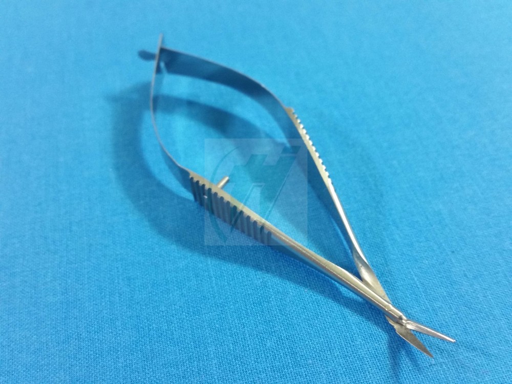 SURGICAL GRADE AUTOCLAVABLE VANNAS MICRO SMALL BLADE SCISSORS ANGLED FORWARD 3"
