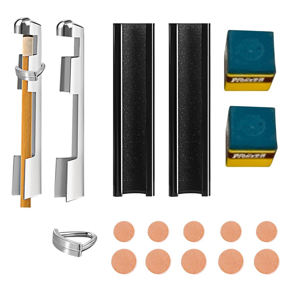 16 Pcs Pool Cue Repair Kit Billiards Shaper Tool Set Include Pool Convenient