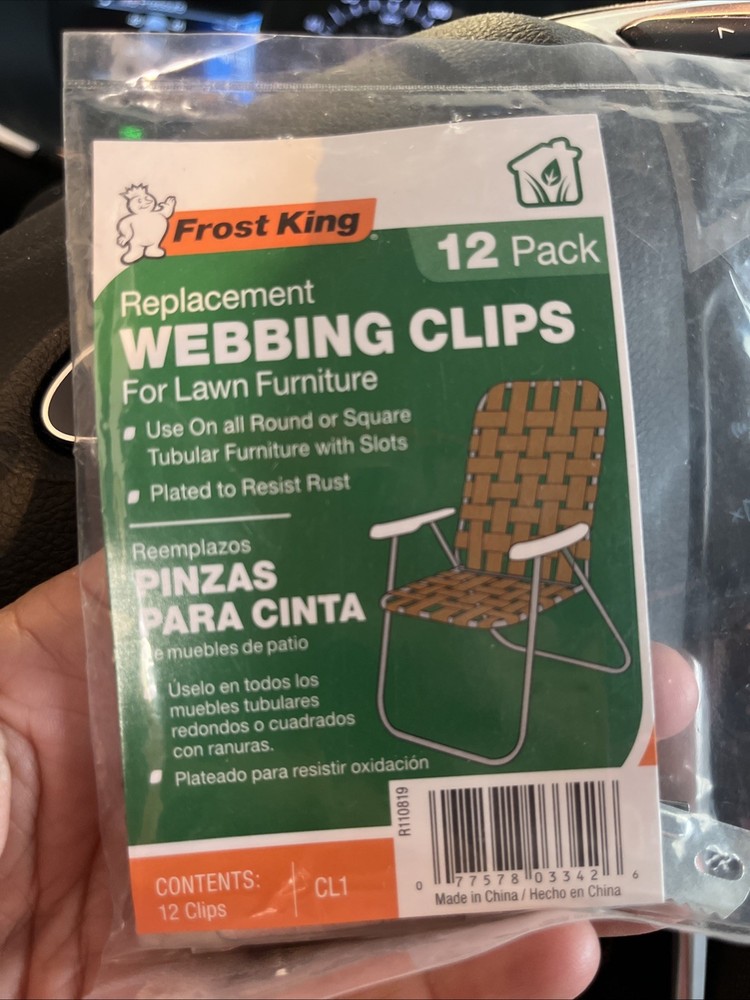 New Frost King Replacement Webbing Clips 12 Pack.