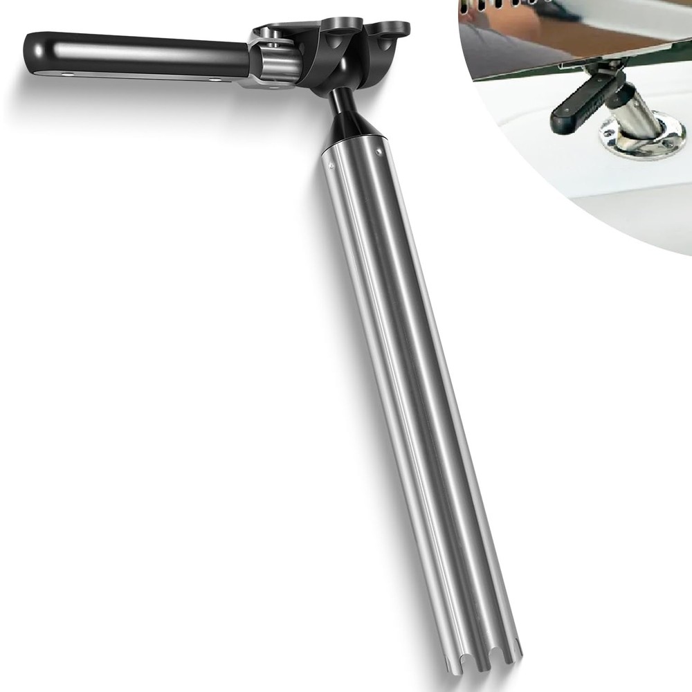 T10-355 Adjustable Fish Rod Holder Grill Mount for Magma Rectangular Grill 9x12"