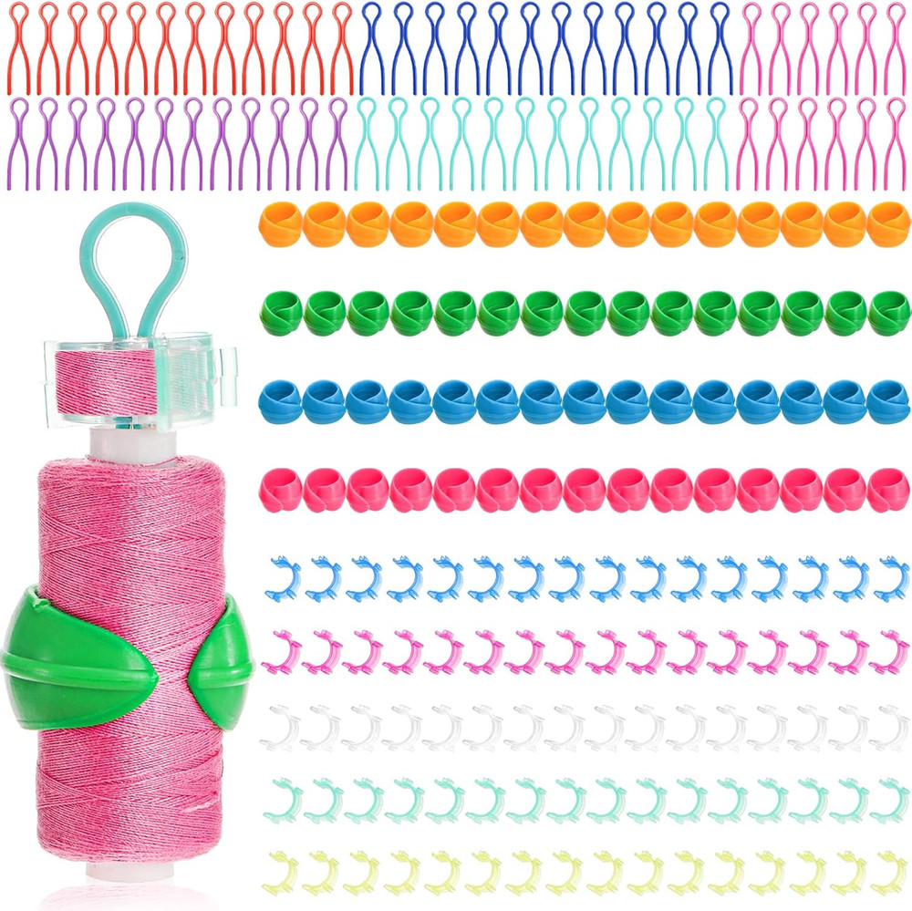 200 Pieces Bobbin Thread Organizing Clips, Bobbin Clamps Holders Thread Buddies