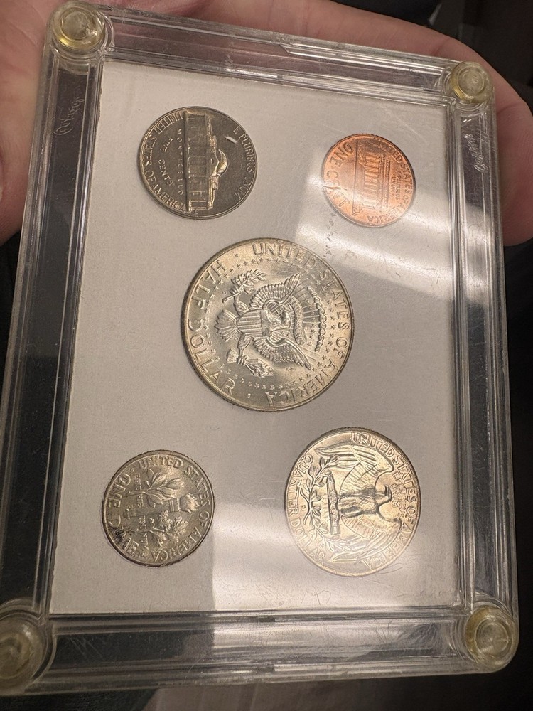 1964 Mint Coins In Hard Plastic Holder